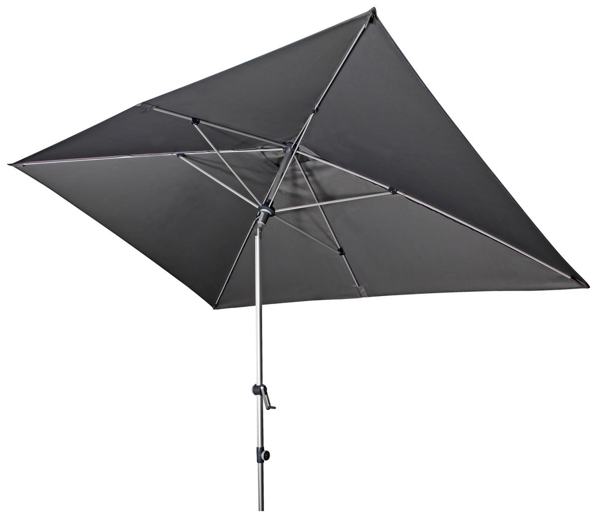 SONNENSCHIRM 300x200 cm Anthrazit  - Anthrazit/Alufarben, KONVENTIONELL, Textil/Metall (300/200cm) - Doppler