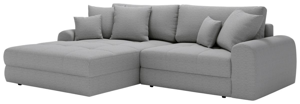 ECKSOFA LORSON Grau Struktur  - Beige/Schwarz, Design, Kunststoff/Textil (208/290cm) - Livetastic