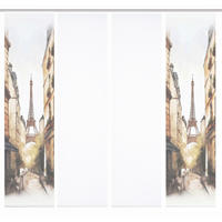 FLÄCHENVORHANG  4 Stück  blickdicht  60/245 cm   - Naturfarben/Weiß, LIFESTYLE, Textil (60/245cm)