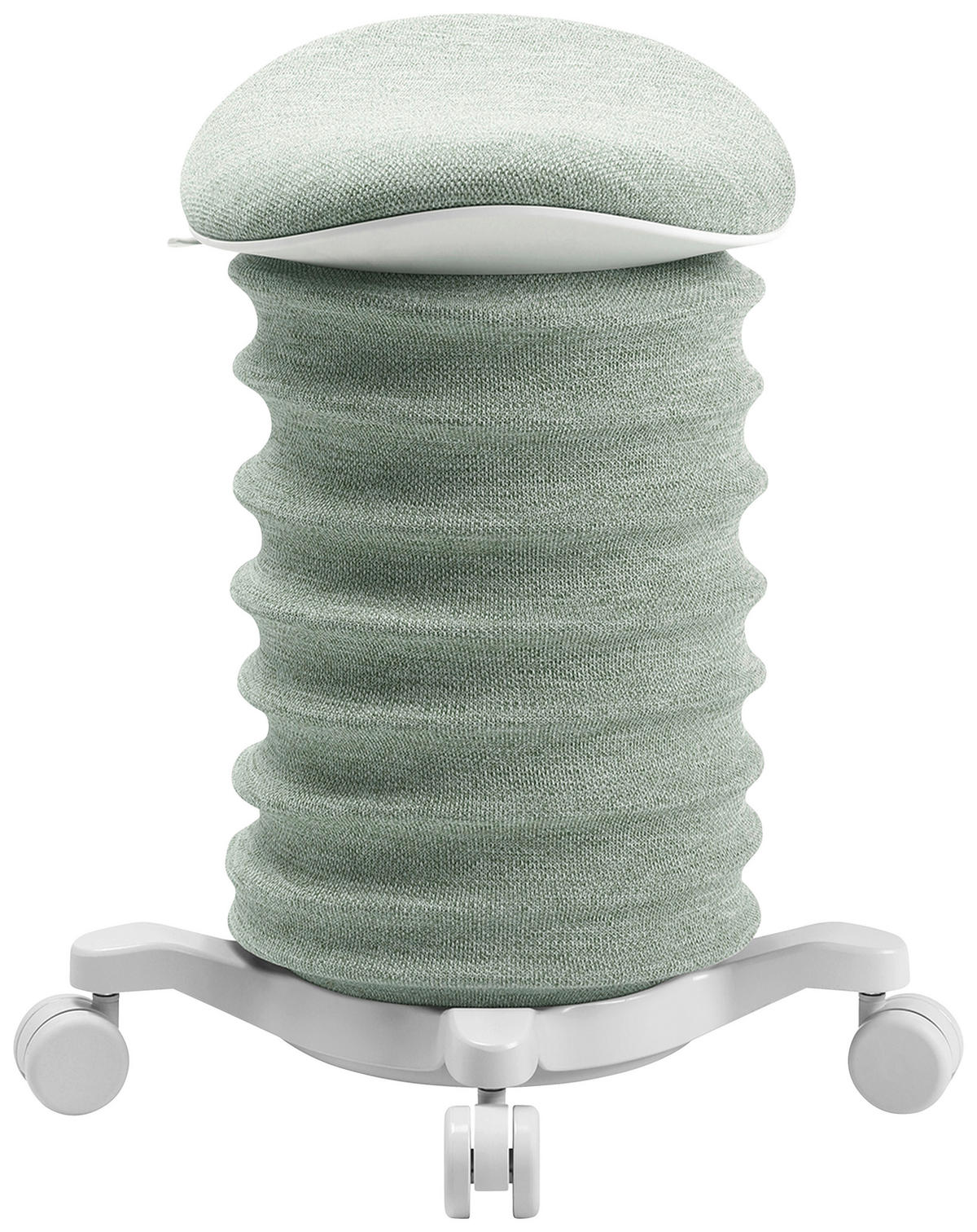 BÜROHOCKER Weiß, Hellgrün  - Weiß/Hellgrün, Design, Kunststoff/Textil (37,5/58-70/36cm) - Topstar
