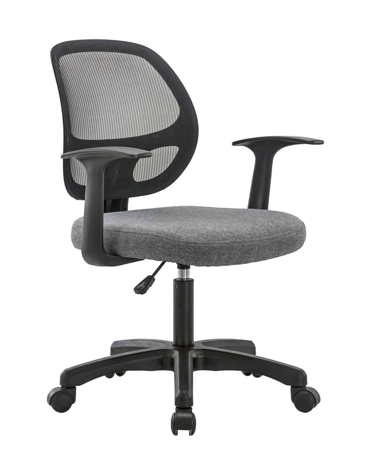 DREHSTUHL Webstoff, Netzbespannung Schwarz, Grau  - Schwarz/Grau, MODERN, Kunststoff/Textil (60/86-98/60cm) - Xora