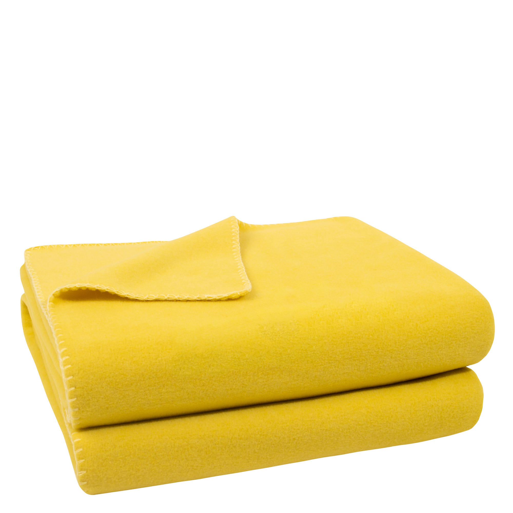 FLEECEDECKE Soft-Fleece 160/200 cm  - Currygelb, Basics, Textil (160/200cm) - Zoeppritz