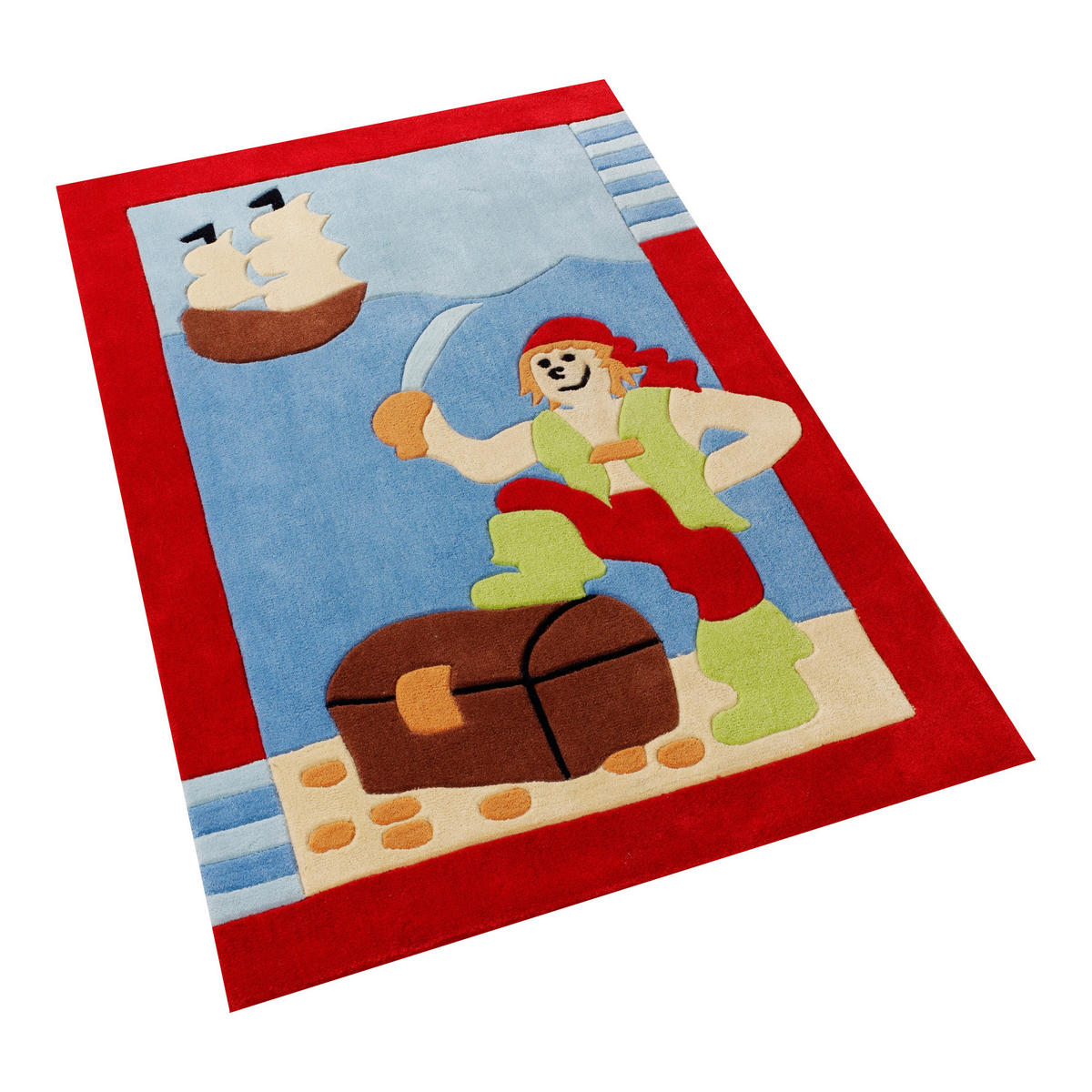 KINDERTEPPICH 80/150 cm BC Kids  - Blau/Rot, Trend, Naturmaterialien/Textil (80/150cm) - Ben'n'jen