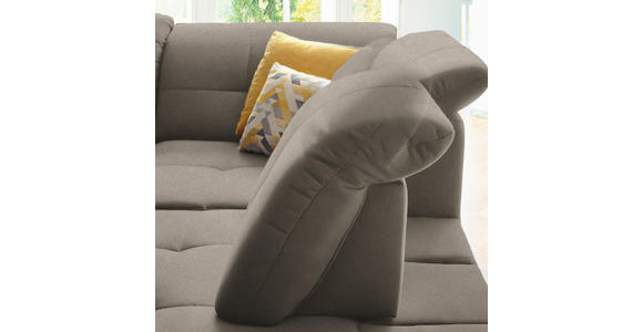 ECKSOFA in Chenille Hellbraun 310/240 cm - Hellbraun/Schwarz, Design, Textil/Metall (310/240cm) - Xora
