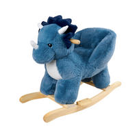 HOJDACIE ZVIERATKO - modrá/biela, Trend, kov/drevo (68/33/55cm) - Patinio