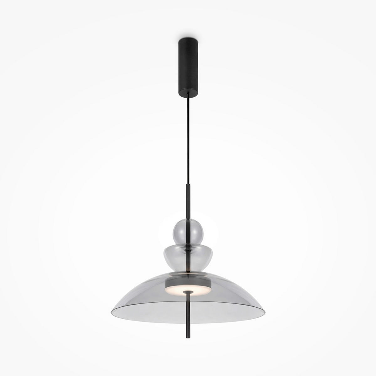 PENDELLEUCHTE 40/68 cm    - gris/noir, Modern, métal/verre (40/68cm) - MAYTONI
