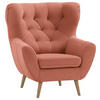 SESSEL in Mikrofaser Rostfarben  - Eichefarben/Rostfarben, Design, Holz/Textil (87/101/95cm) - Stylife