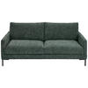 3-SITZER-SOFA Webstoff Dunkelgrün  - Dunkelgrün/Schwarz, KONVENTIONELL, Textil/Metall (196/78/90cm) - Hom`in