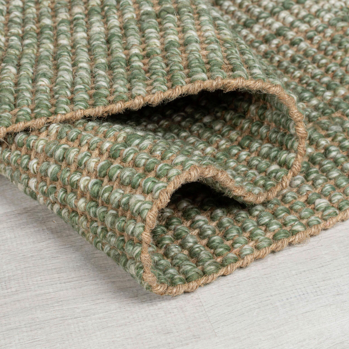 HANDWEBTEPPICH 80/150 cm Mottle Grün  - Grün, KONVENTIONELL, Textil (80/150cm) - Xora
