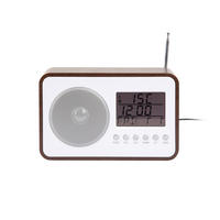 UHRENRADIO   - Dunkelbraun, Basics, Holzwerkstoff (19/7/12.5cm) - Karlsson