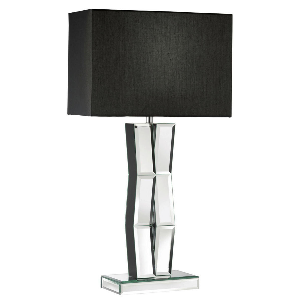SVJETILJKA STOLNA Mirror  - crna, Design, staklo/tekstil (32/16/60cm)