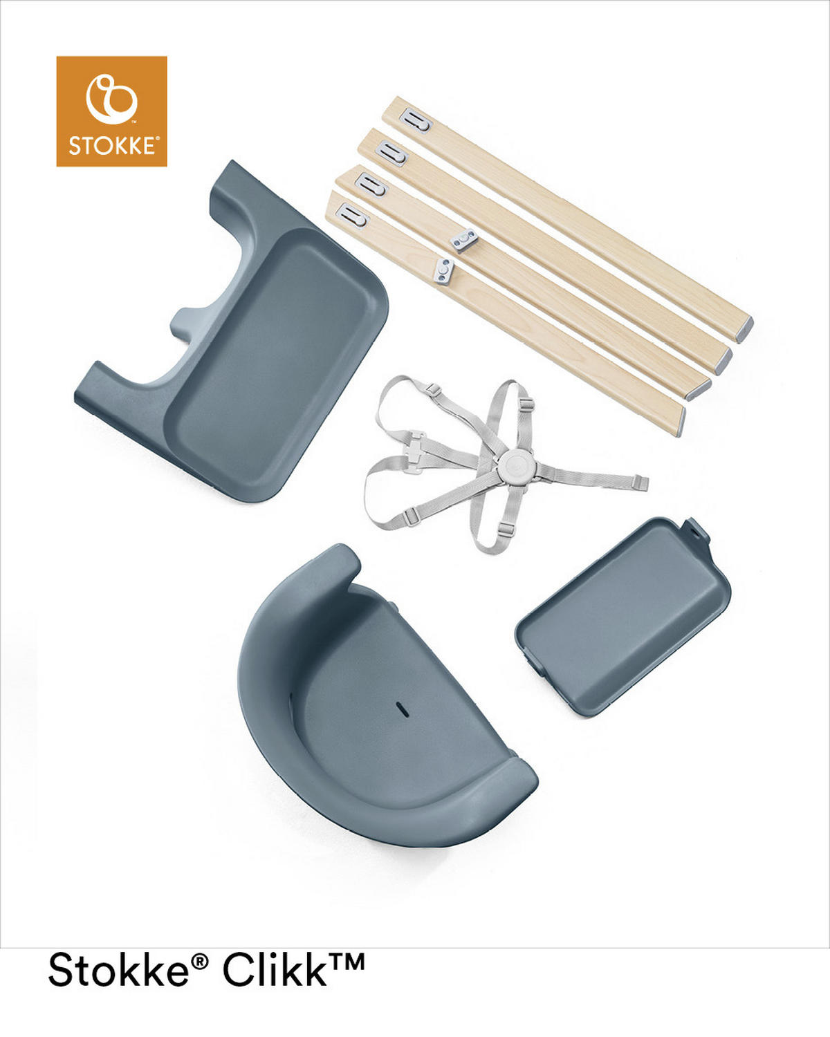 HOCHSTUHL Clikk  - Dunkelblau/Naturfarben, Design, Holz/Kunststoff (56/82.5/69cm) - Stokke