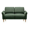 2-SITZER-SOFA in Webstoff Dunkelgrün  - Dunkelgrün/Eichefarben, Modern, Holz/Textil (150/85/92cm) - MID.YOU