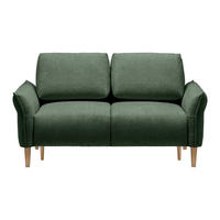 2-SITZER-SOFA in Webstoff Dunkelgrün  - Dunkelgrün/Eichefarben, Modern, Holz/Textil (150/85/92cm) - MID.YOU