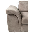 ECKSOFA Taupe Flachgewebe  - Taupe/Schwarz, KONVENTIONELL, Kunststoff/Textil (280/235cm) - Carryhome