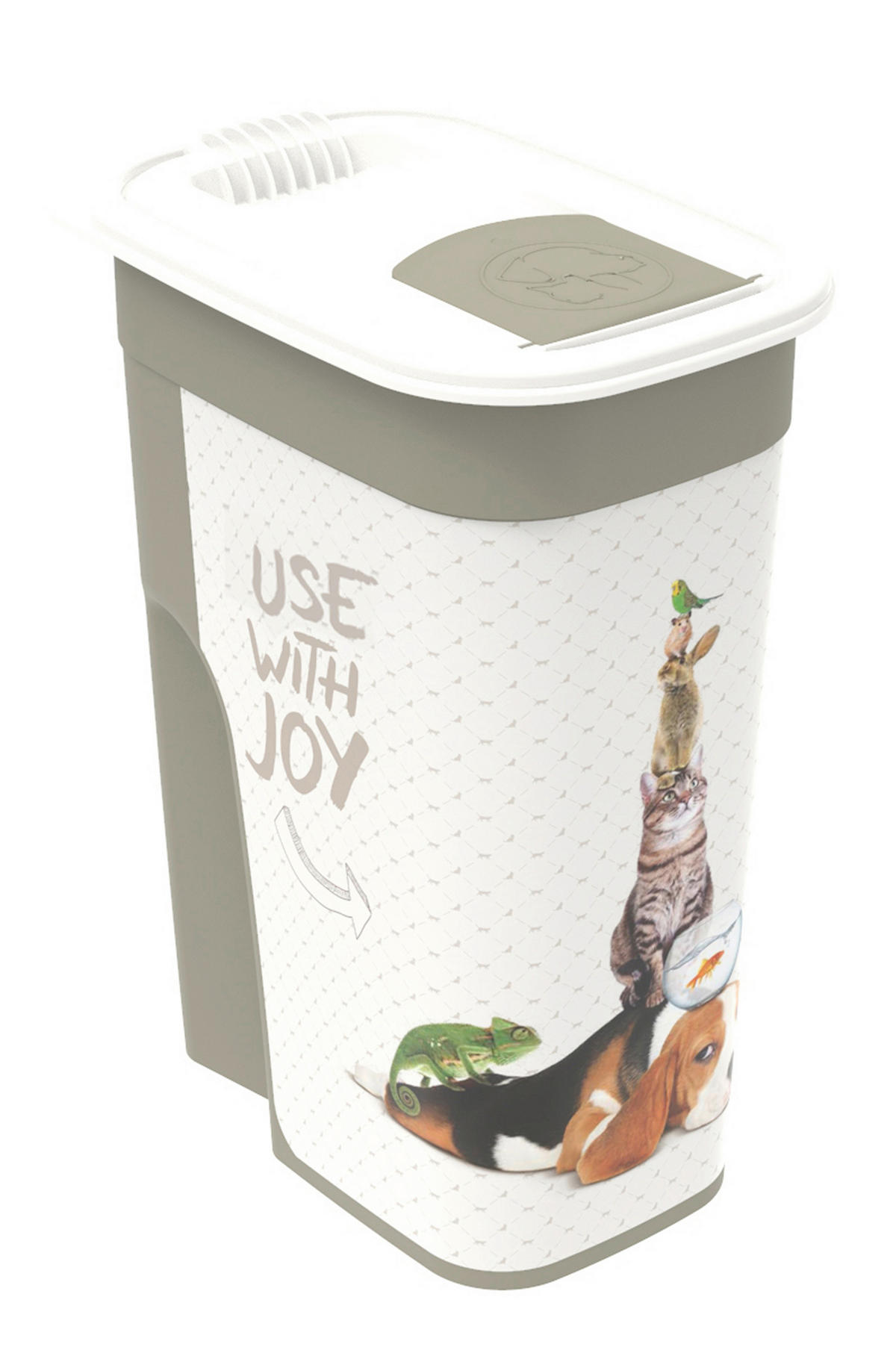 TÁPTARTÓ - fehér, Basics, műanyag (19,5/13,6/38cm) - Rotho