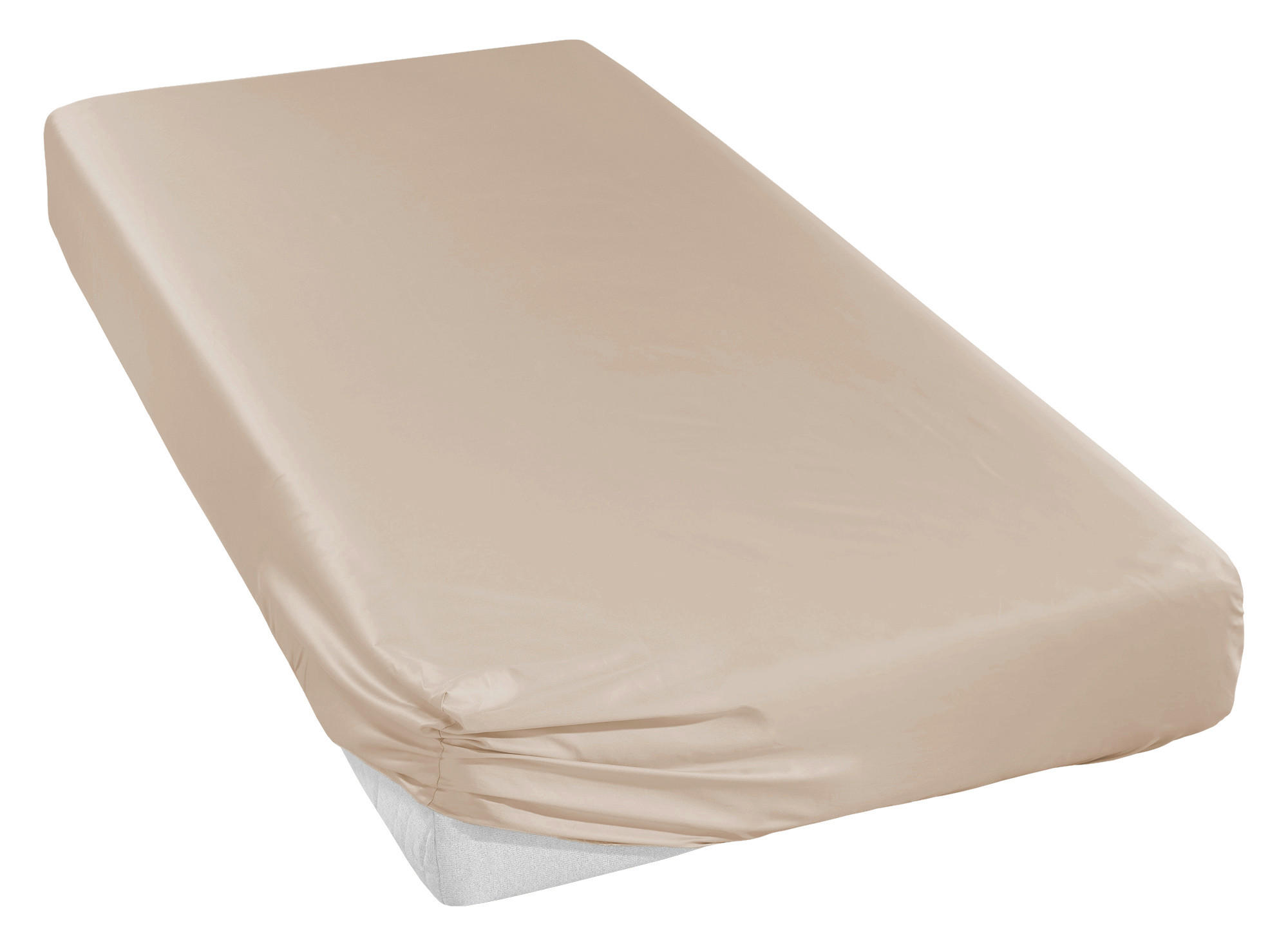 NAPENJALNA RJUHA UNI 160/200 cm  - bež, Basics, tekstil (160/200cm) - Curt Bauer