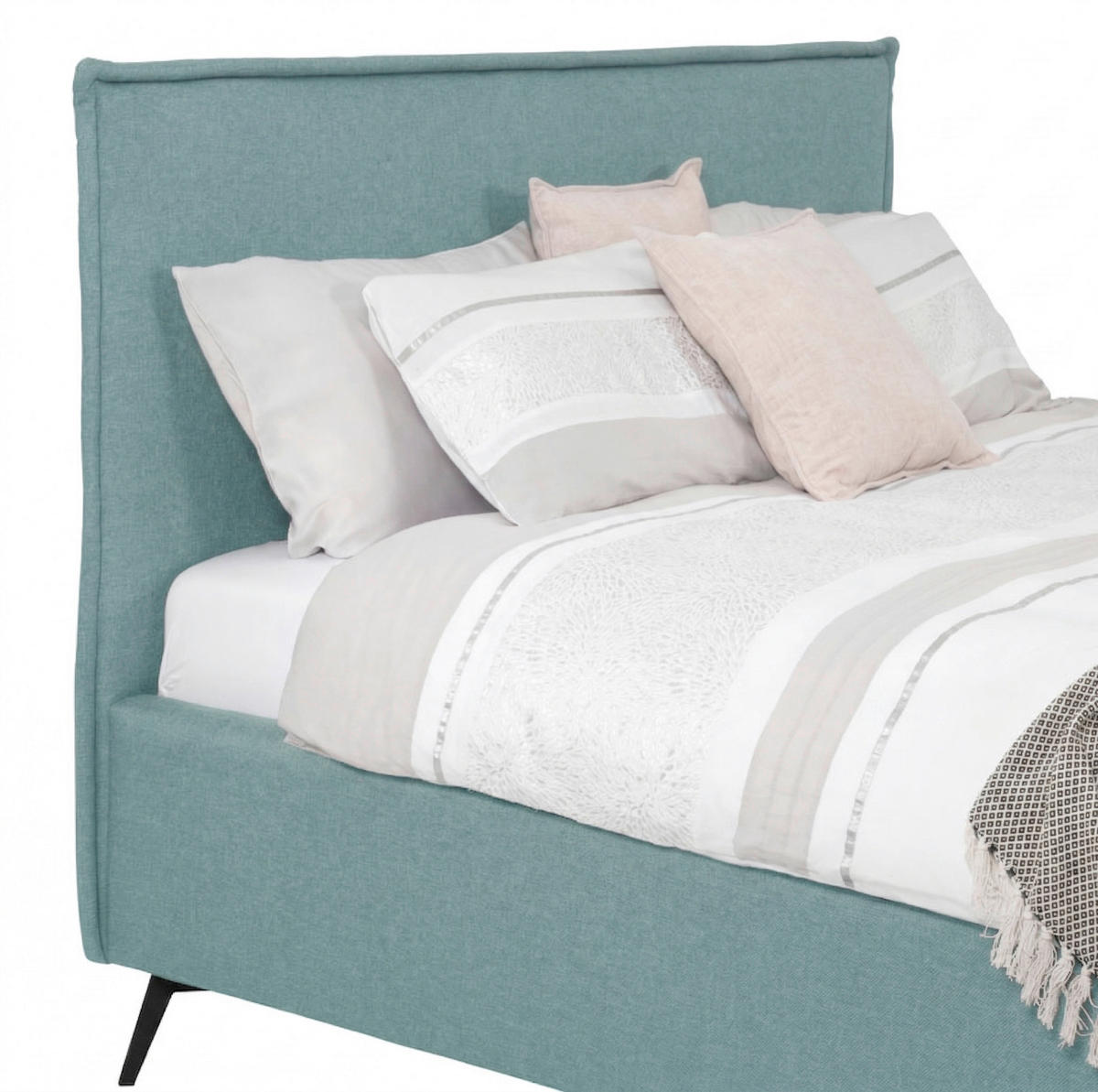 POLSTERBETT Mintgrau 200/200 cm  - Mintgrau, MODERN, Holz/Textil (200/200cm) - MID.YOU