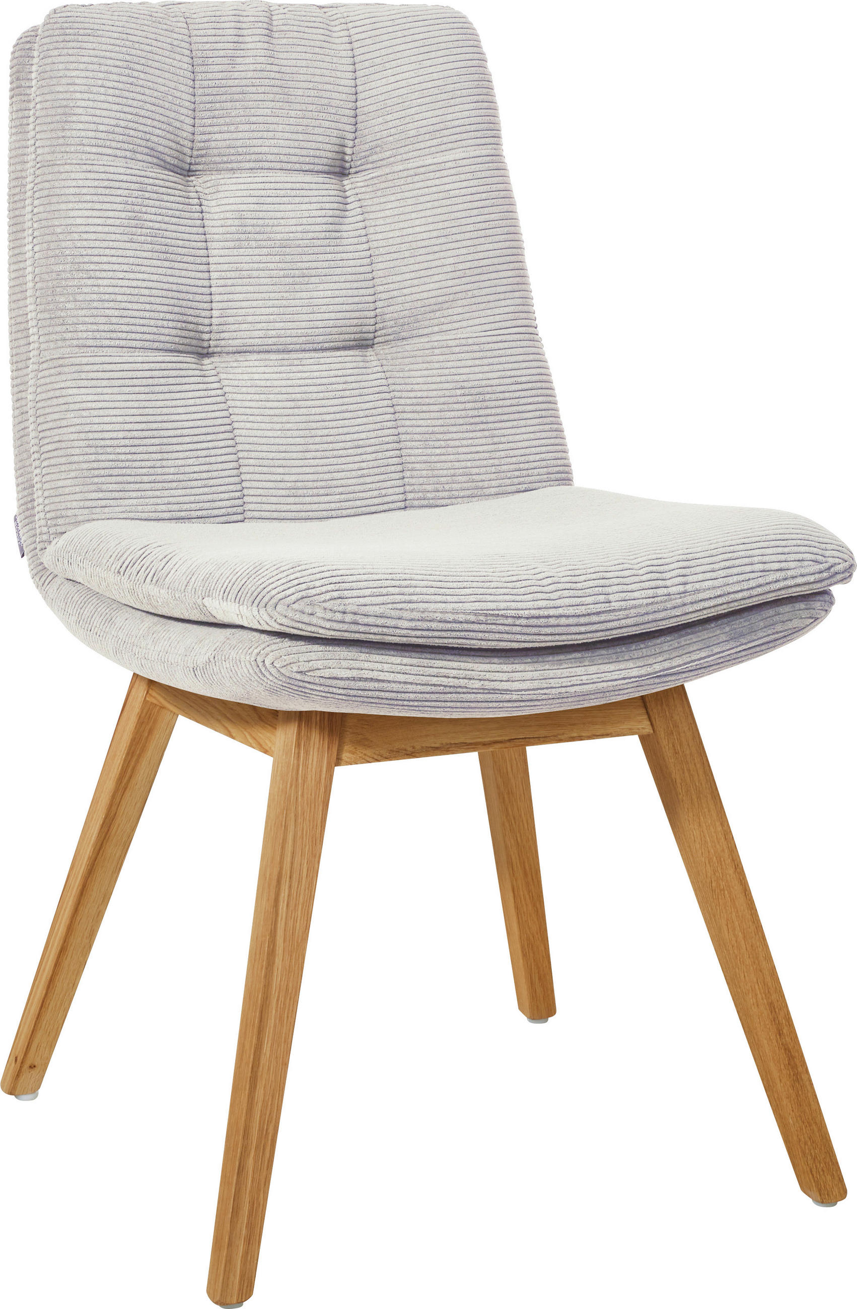 STUHL  in Cord  - Eichefarben/Hellgrau, Design, Holz/Textil (49/90/69cm) - Johann Jakob