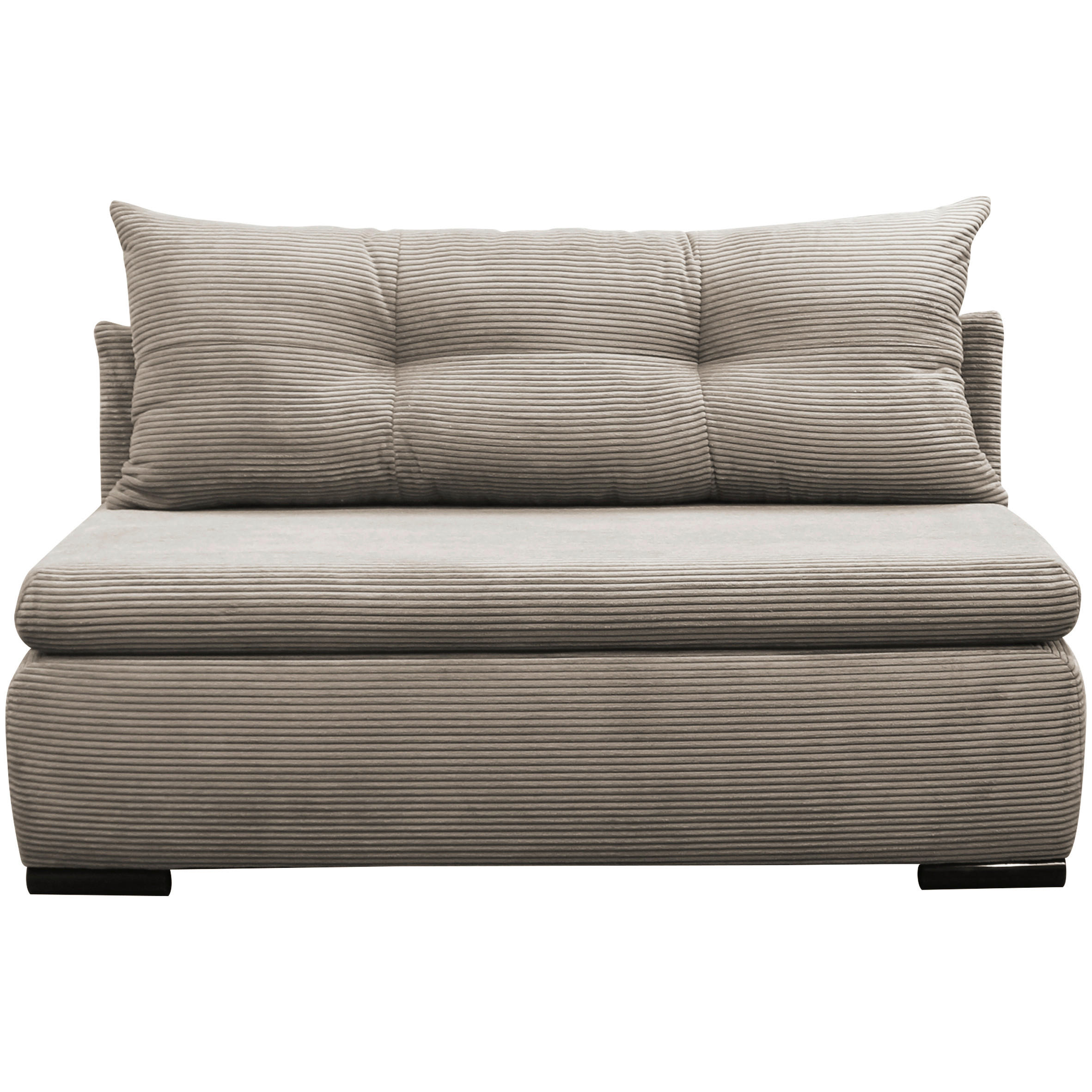 SCHLAFSOFA Cord Taupe  - Taupe/Schwarz, Design, Kunststoff/Textil (154/93/85cm) - MID.YOU