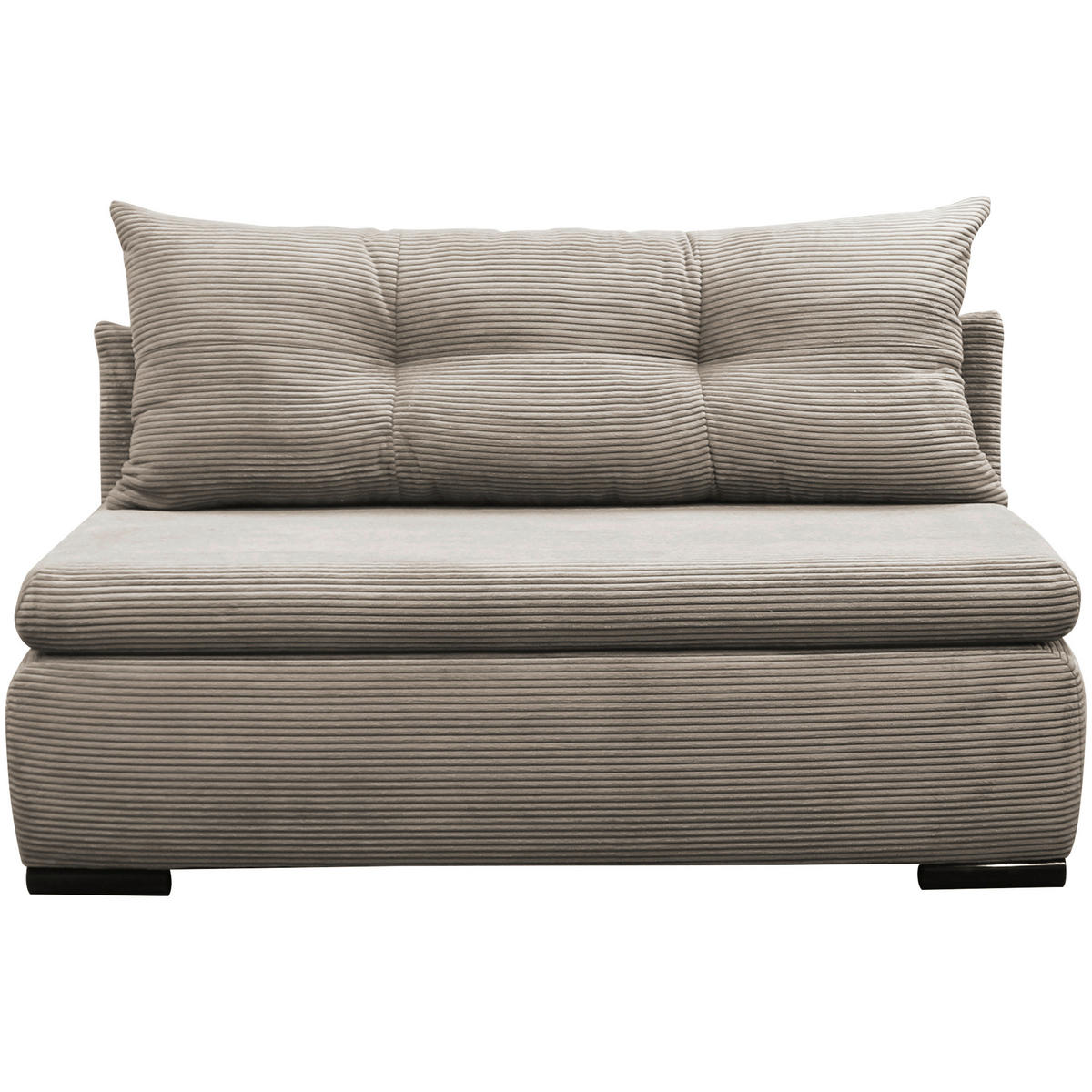 SCHLAFSOFA  mit Liegefunktion Cord Taupe  - Taupe/Schwarz, Design, Kunststoff/Textil (154/93/85cm) - MID.YOU