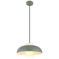 HÄNGELEUCHTE 38/120 cm  - Weiß/Grün, Trend, Glas/Textil (38/120cm) - Globo