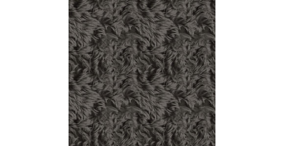 ARMLEHNSTUHL  in Eisen Hochflor Echtleder pigmentiert  - Anthrazit/Schwarz, Design, Leder/Holz (59,5/83,5/63,5cm) - Belluti