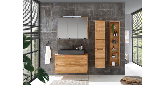 WASCHBECKEN 82/13/42 cm  - Schwarz, Basics, Stein (82/13/42cm) - Linea Natura