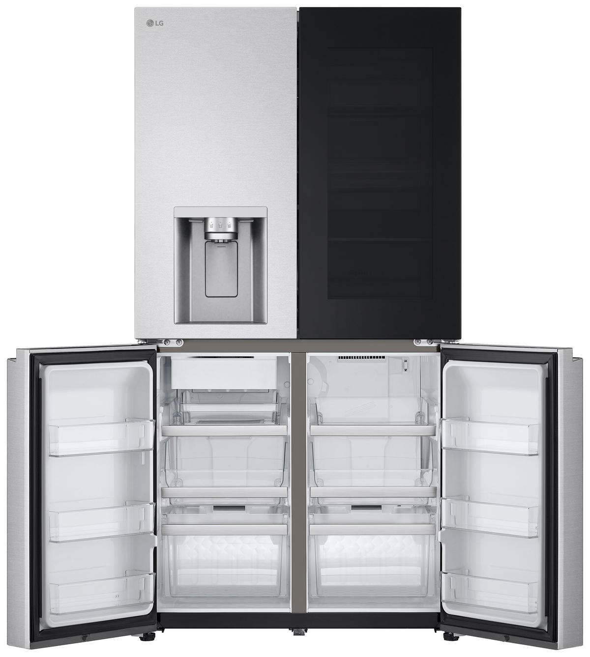 MULTI-DOOR 97,2/179,2/72,9 cm GMG960MBJE  - Edelstahlfarben, Trend, Glas/Kunststoff (97,2/179,2/72,9cm) - LG