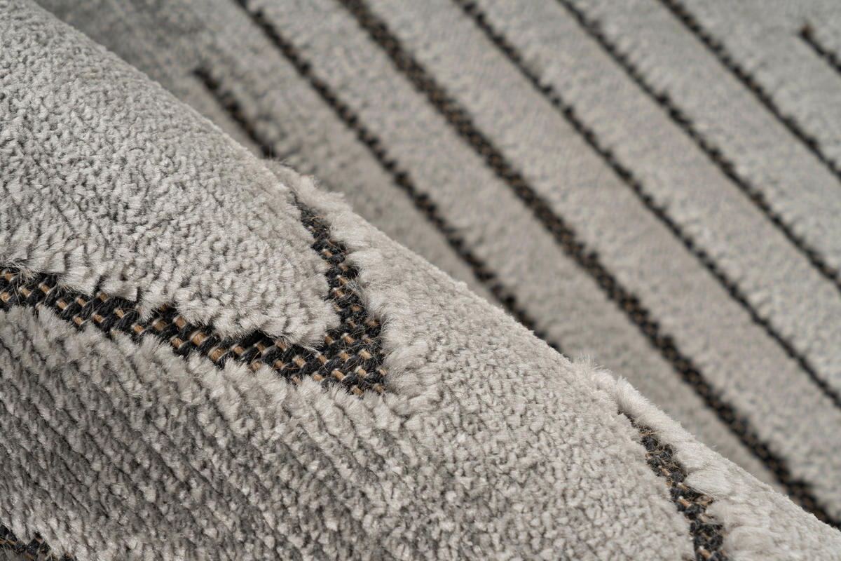 KOBEREC TKANÝ NA PLOCHO, 160/230 cm, šedá - šedá, Konvenční, textil (160/230cm)