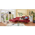 ECKSOFA in Flachgewebe Rot  - Anthrazit/Rot, Design, Textil/Metall (166/280cm) - Ambiente