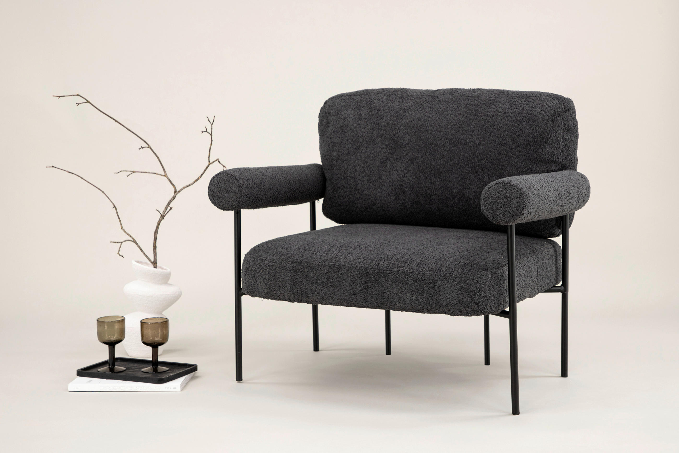 SESSEL in  - Schwarz, Design, Kunststoff/Textil (95/83/87cm) - Livetastic