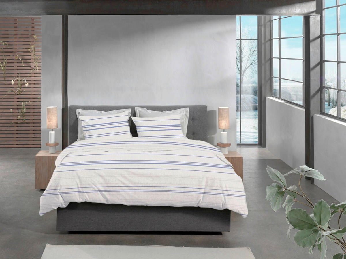 BETTWÄSCHE Mattia Flanell 155/220 cm  - Grau, Basics, Textil (155/220cm)