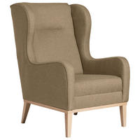 OHRENSESSEL in Flachgewebe Sandfarben  - Sandfarben/Naturfarben, Konventionell, Holz/Textil (66/104/78cm) - Max Winzer