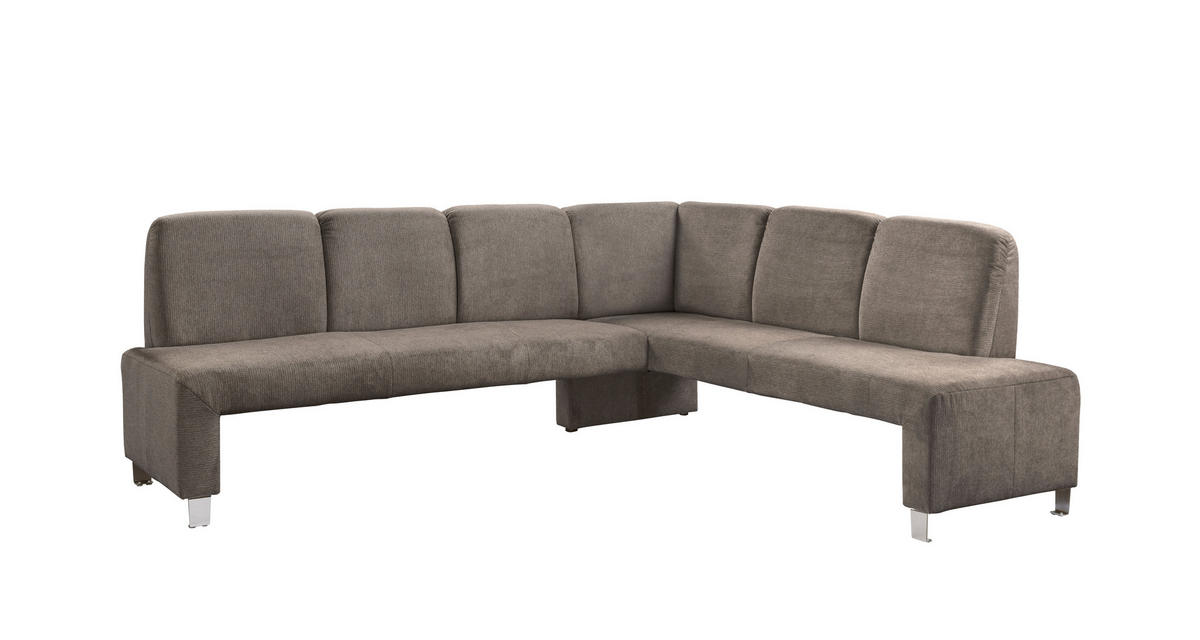 KLUPA KUTNA  smeđa  drvo, tekstil, drvni materijal      - srebrne boje/smeđa, Moderno, drvni materijal/drvo (263/198cm) - Livetastic