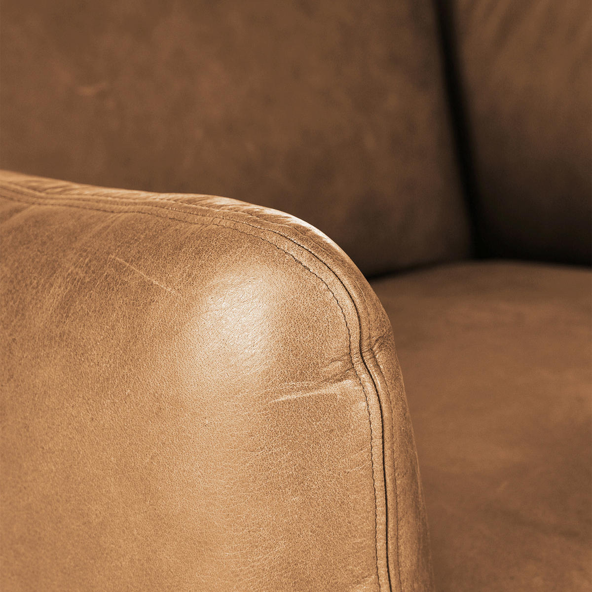 SESSEL in Mikrofaser Cognac  - Cognac/Schwarz, KONVENTIONELL, Textil/Metall (100/80/90cm) - Carryhome