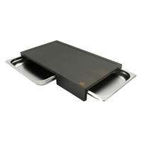 Tocător - culoare inox/culoare lemn acacia, Basics, lemn/metal (51/28,5/7cm) - Homeware Profession.