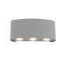 BADEZIMMER-WANDLEUCHTE 17/4/8 cm   - Grau, KONVENTIONELL, Kunststoff/Metall (17/4/8cm) - Paul Neuhaus