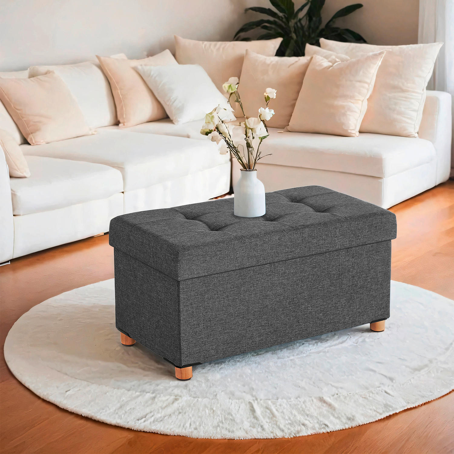 SITZBOX  - Grau, Basics, Textil (76/40/38cm)