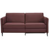 3-SITZER-SOFA in Leder Weinrot  - Weinrot/Schwarz, Design, Leder/Metall (190/84/99cm) - Dieter Knoll
