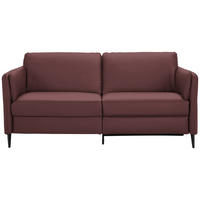 3-SITZER-SOFA in Echtleder Weinrot  - Weinrot/Schwarz, Design, Leder/Metall (190/84/99cm) - Dieter Knoll