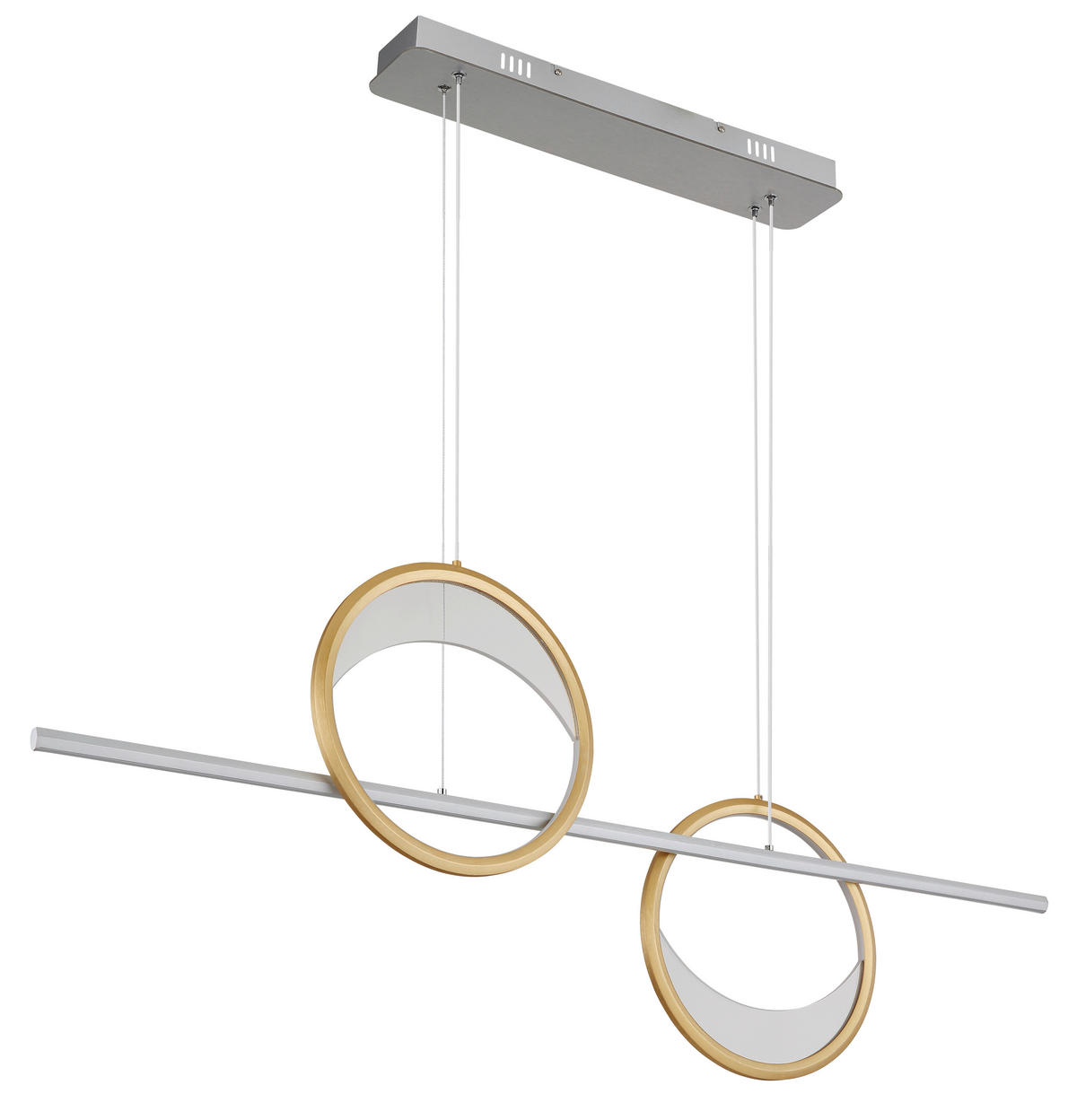 ZÁVĚSNÉ LED SVÍTIDLO, 120.4/10.5/120 cm - barvy stříbra/čiré, Design, kov/plast (120.4/10.5/120cm) - Globo