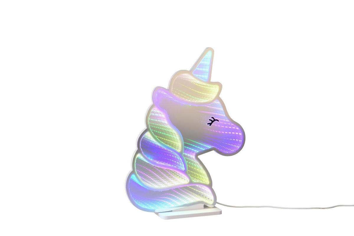 LED-DEKOLEUCHTE Unicorn 30,5/39,5 cm  - Weiß, LIFESTYLE, Kunststoff/Metall (30,5/39,5cm) - Novel