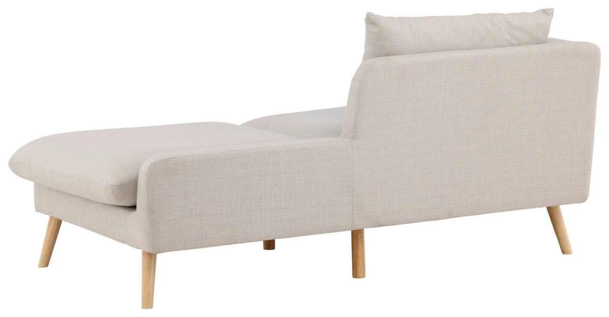 RÉCAMIERE in Leinenoptik Beige  - Beige, Design, Holz/Textil (174/80/93cm) - Livetastic
