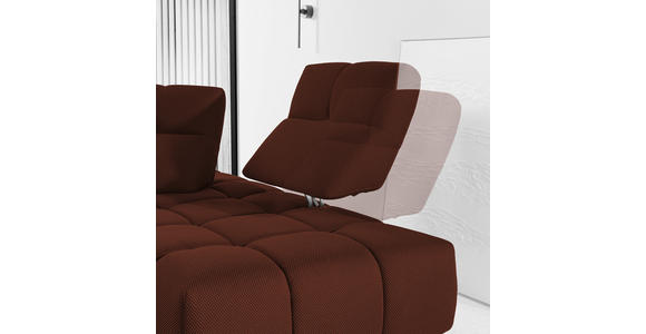 ECKSOFA in Struktur Rostfarben 313/233 cm - Rostfarben/Schwarz, Design, Kunststoff/Textil (313/233cm) - Emilio Belluti
