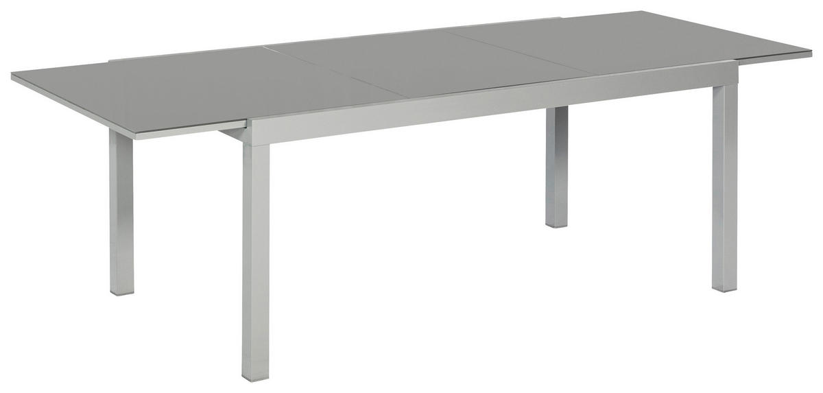 GARTENSET Aluminium  - Silberfarben/Braun, MODERN, Textil/Metall - Gardenson