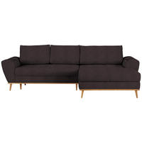 HÖRNSOFFA i vävt tyg mörkbrun  - mörkbrun/ekfärgad, Design, trä/textil (282/175cm) - Livetastic