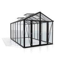 GEWÄCHSHAUSBAUSATZ - Schwarz, Basics, Glas/Kunststoff (258/250/465cm)