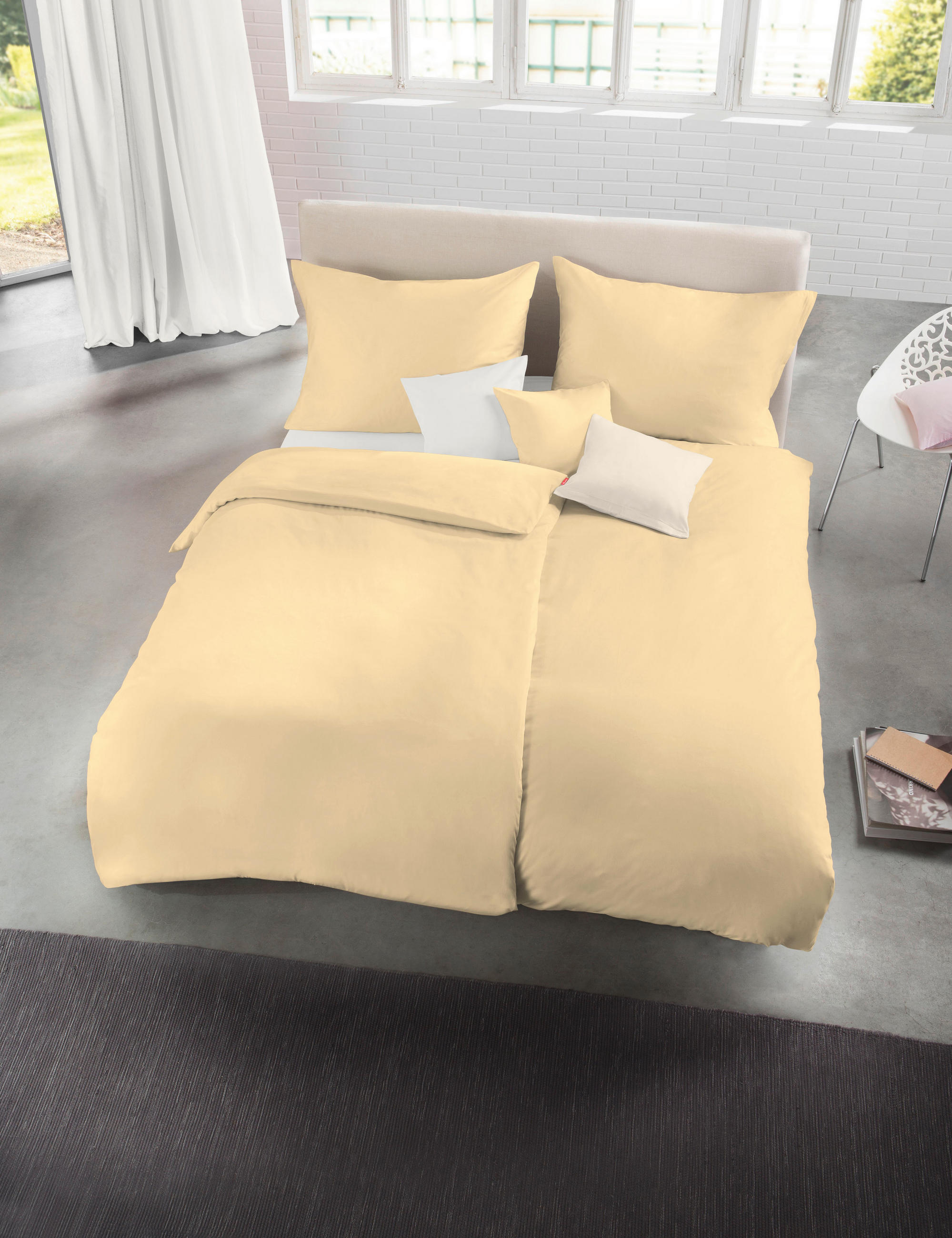 BETTWÄSCHE 200/200 cm Satin  - Beige, Basics, Textil (200/200cm) - Fleuresse
