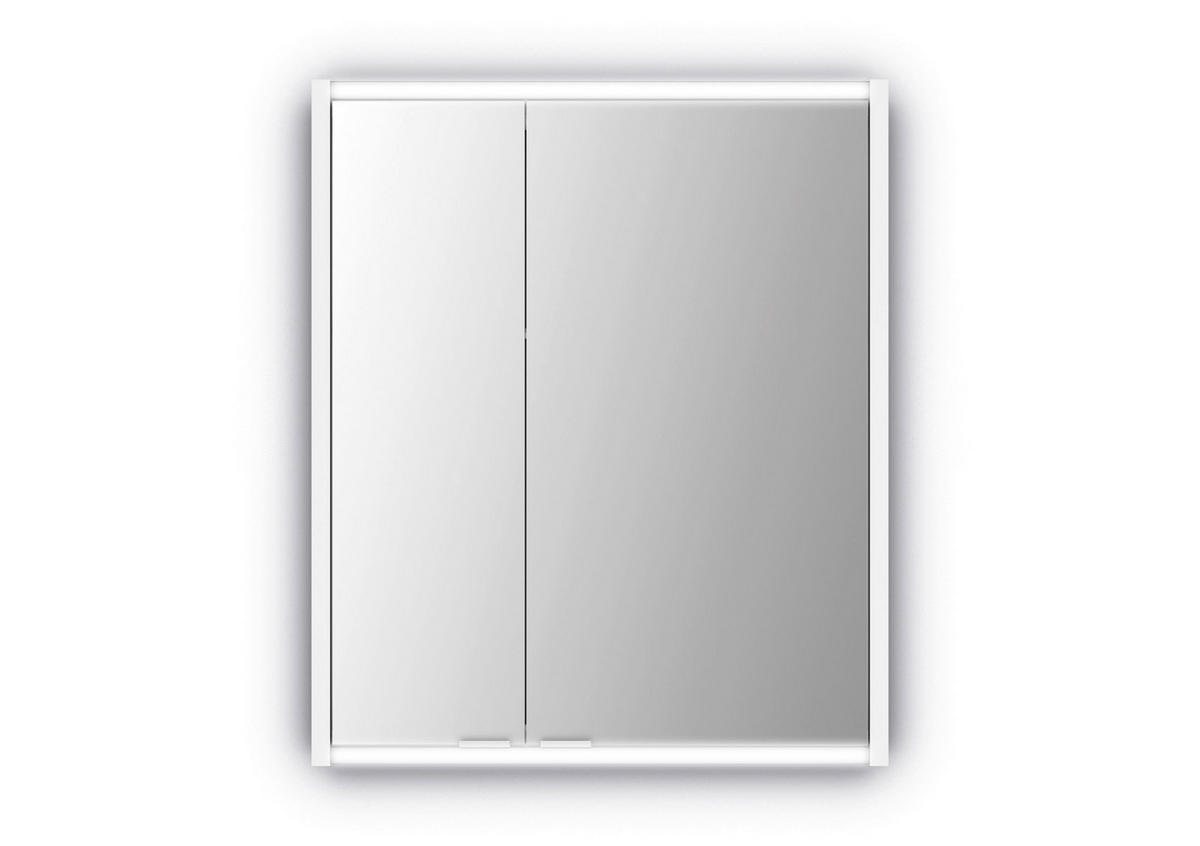 SPIEGELSCHRANK 60/71,4/15,2 cm  - Chromfarben/Weiß, KONVENTIONELL, Glas/Holz (60/71,4/15,2cm) - Xora